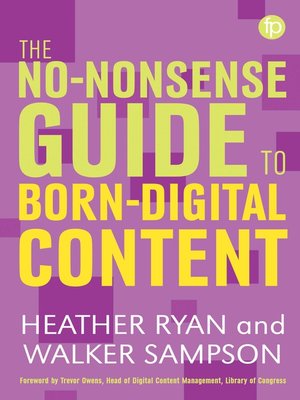 cover image of The No-nonsense Guide to Born-digital Content